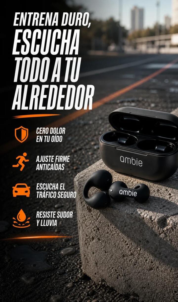 Audífonos Clip-On Ambie Comodidad + música + libertad